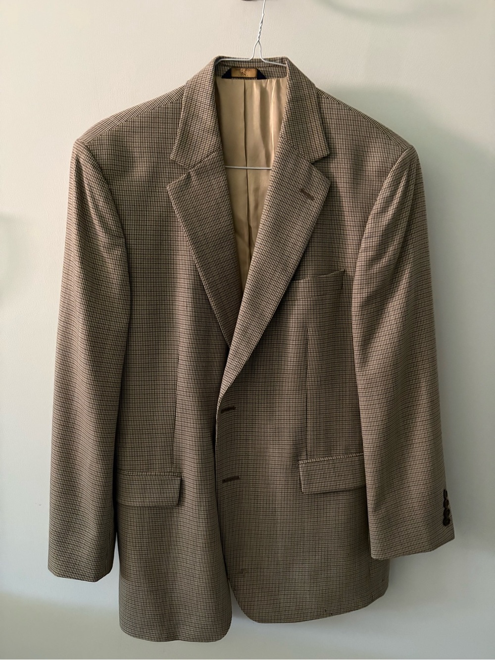 Brooks Brothers Taupe Glen Plaid Sport Coat